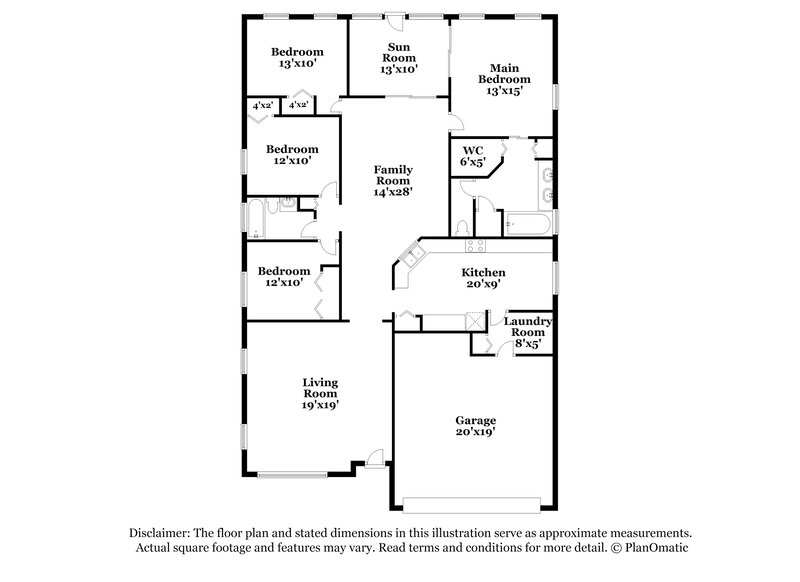 2,400/Mo, 8325 Canterbury Lake Blvd Tampa, FL 33619 Floor Plan View