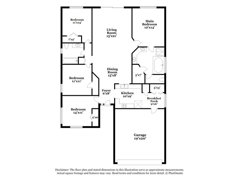 2,310/Mo, 927 Ridge Haven Dr Brandon, FL 33511 Floor Plan View