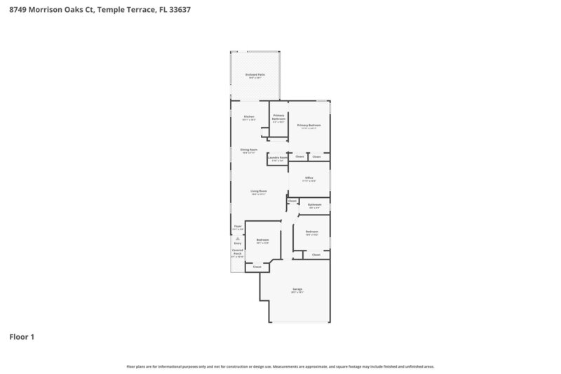 2,215/Mo, 8749 Morrison Oaks Ct Temple Terrace, FL 33637 Floorplan View