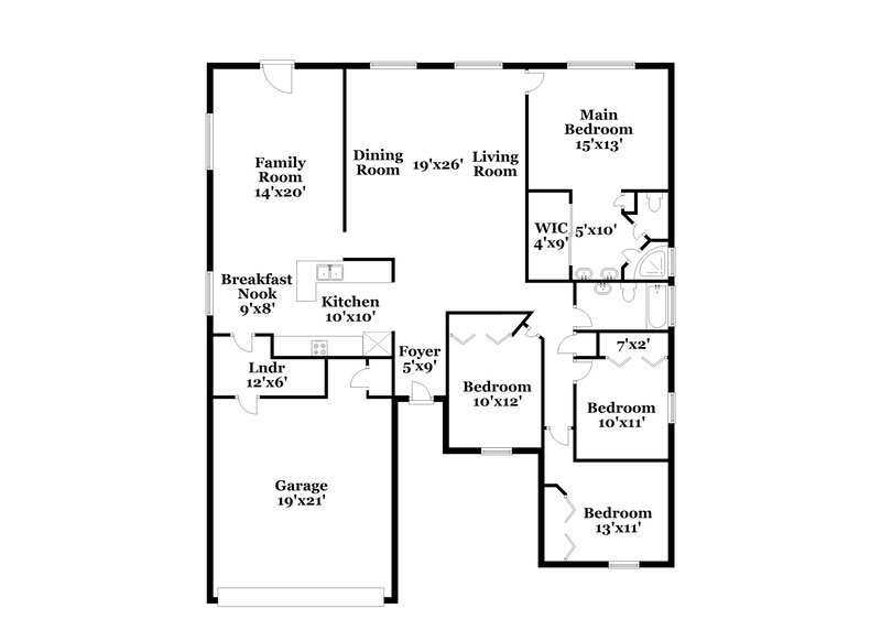4,310/Mo, 1434 Lakehurst Way Brandon, FL 33511 Floor Plan View