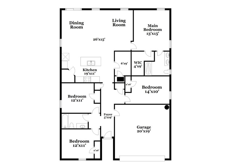 2,200/Mo, 36618 Goffaux Loop Zephyrhills, FL 33541 Floor Plan View