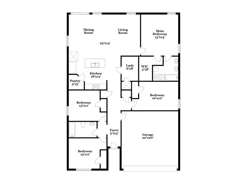 2,320/Mo, 9818 Warm Stone St Thonotosassa, FL 33592 Floor Plan View