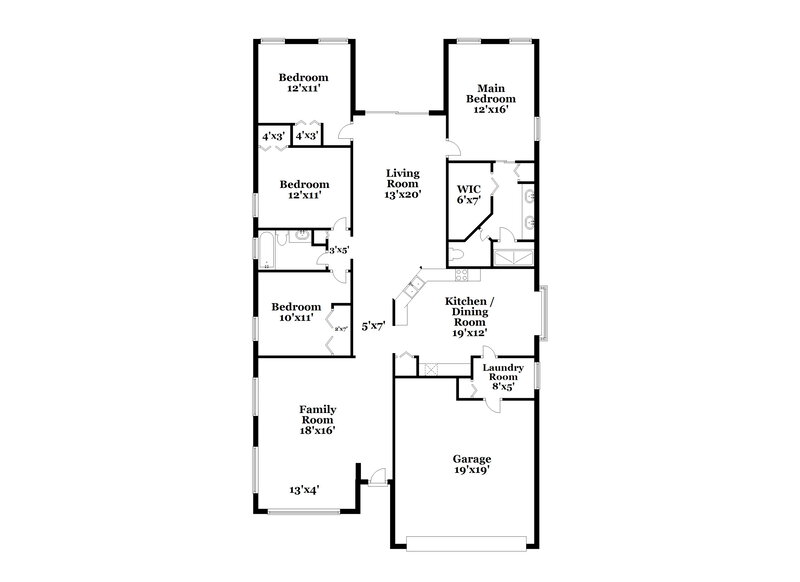 2,435/Mo, 2537 Peekskill Rd Valrico, FL 33594 Floor Plan View