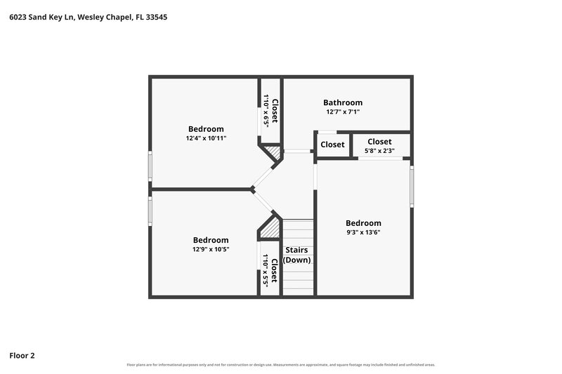 2,265/Mo, 6023 Sand Key Ln Wesley Chapel, FL 33545 Floorplan View 2