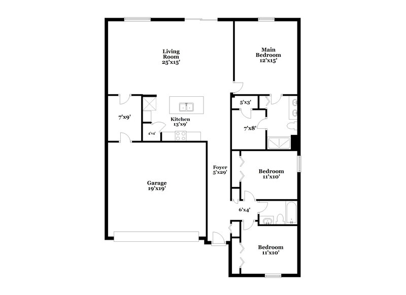 2,195/Mo, 11834 Miracle Mile Dr Riverview, FL 33578 Floor Plan View