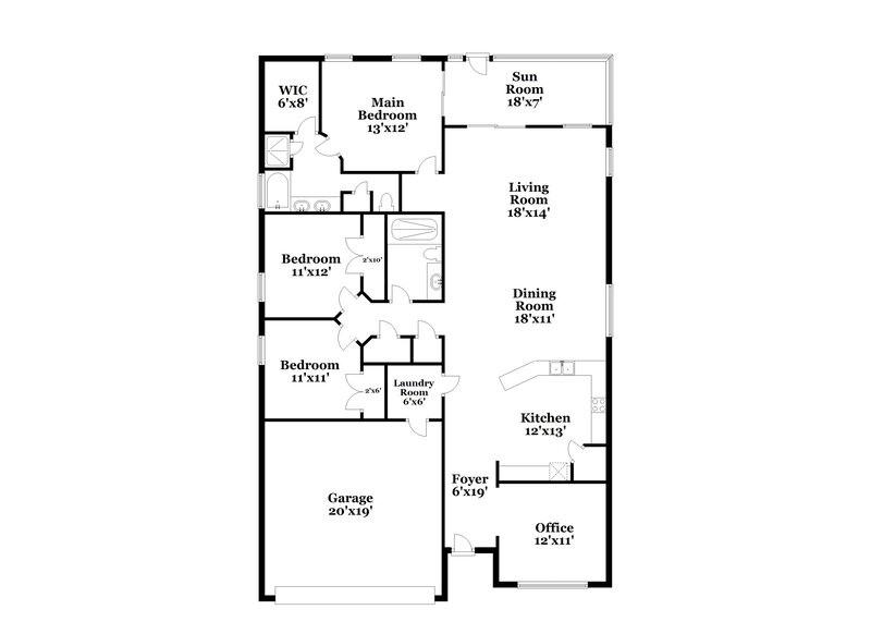 2,210/Mo, 7912 Camden Woods Dr Tampa, FL 33619 Floor Plan View
