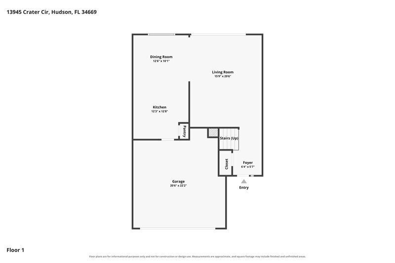 2,240/Mo, 13945 Crater Cir Hudson, FL 34669 Floor Plan View