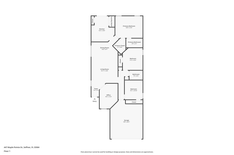 2,175/Mo, 447 Maple Pointe Dr Seffner, FL 33584 Floor Plan View