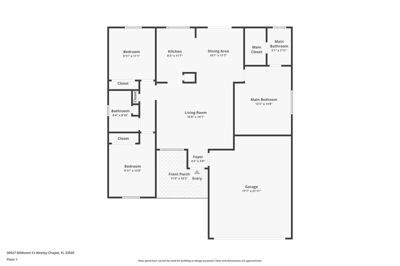 1,990/Mo, 30927 Midtown Ct Wesley Chapel, FL 33545 Floor Plan View