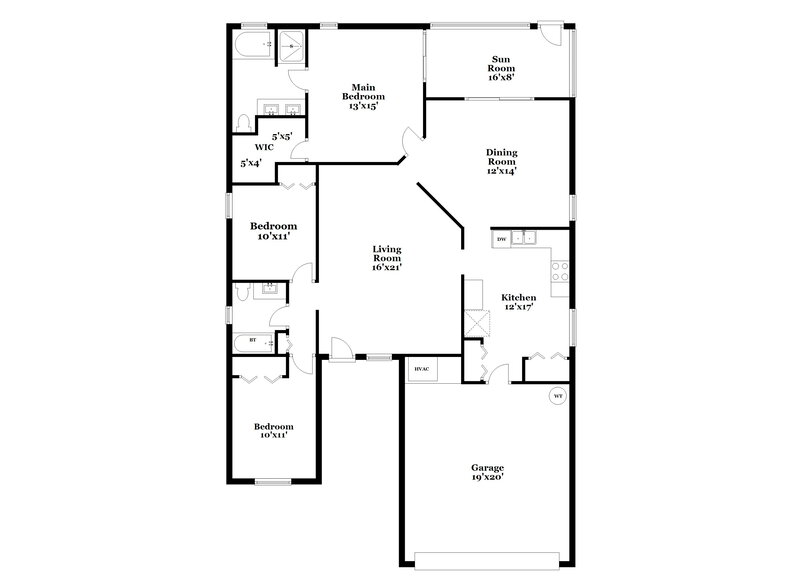 1,955/Mo, 7801 Merchantville Cir Zephyrhills, FL 33540 Floor Plan View