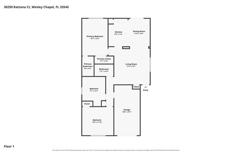 2,080/Mo, 30250 Rattana Ct Wesley Chapel, FL 33545 Floor Plan View