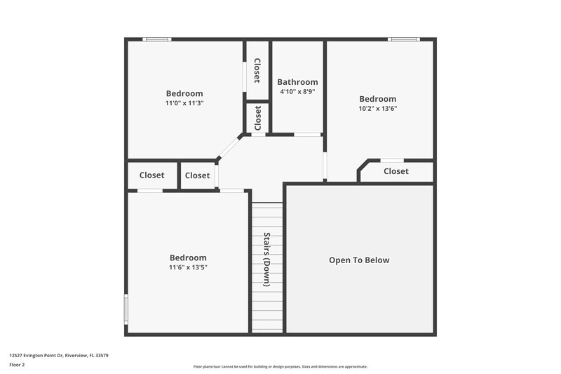 2,165/Mo, 12527 Evington Point Dr Riverview, FL 33579 Floor Plan View 2