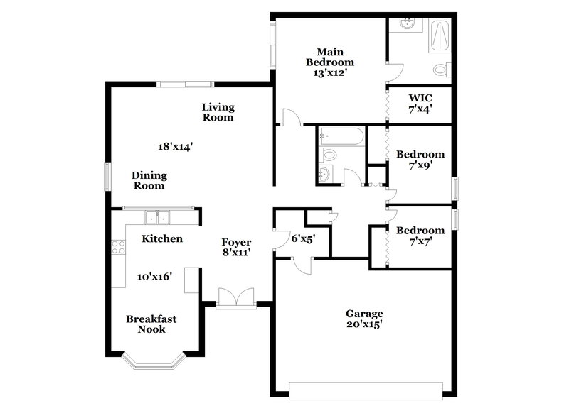2,545/Mo, 2013 Thornbush Pl Brandon, FL 33511 Floor Plan View