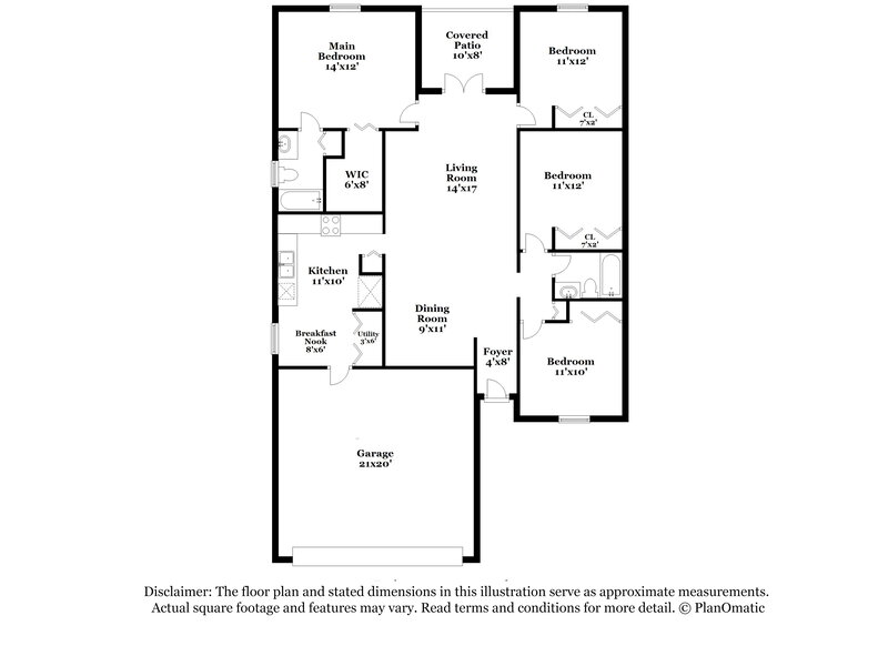 2,110/Mo, 1436 Birchstone Ave Brandon, FL 33511 Floor Plan View