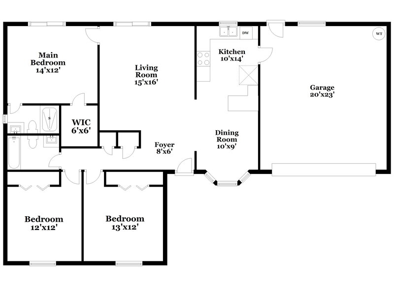 2,120/Mo, 4810 Reagan Ave Seffner, FL 33584 Floor Plan View