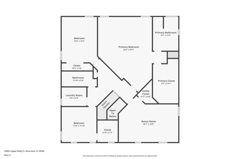 2,345/Mo, 13503 Copper Belly Ct Riverview, FL 33569 Floorplan View 2