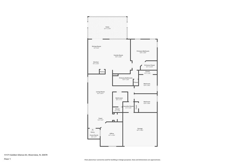 2,105/Mo, 11171 Golden Silence Dr Riverview, FL 33579 Floor Plan View