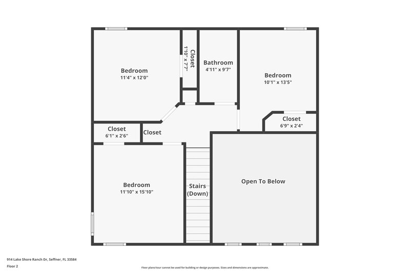 2,180/Mo, 914 Lake Shore Ranch Dr Seffner, FL 33584 Floor Plan View 2