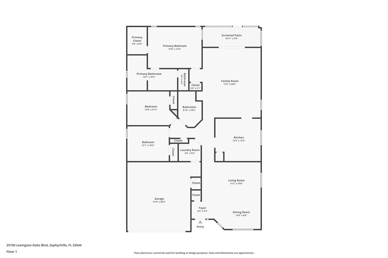 1,940/Mo, 25150 Lexington Oaks Blvd Wesley Chapel, FL 33544 Floor Plan View