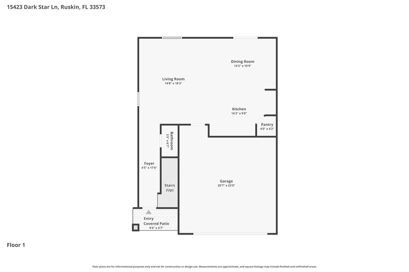 2,425/Mo, 15423 Dark Star Ln Ruskin, FL 33573 Floor Plan View