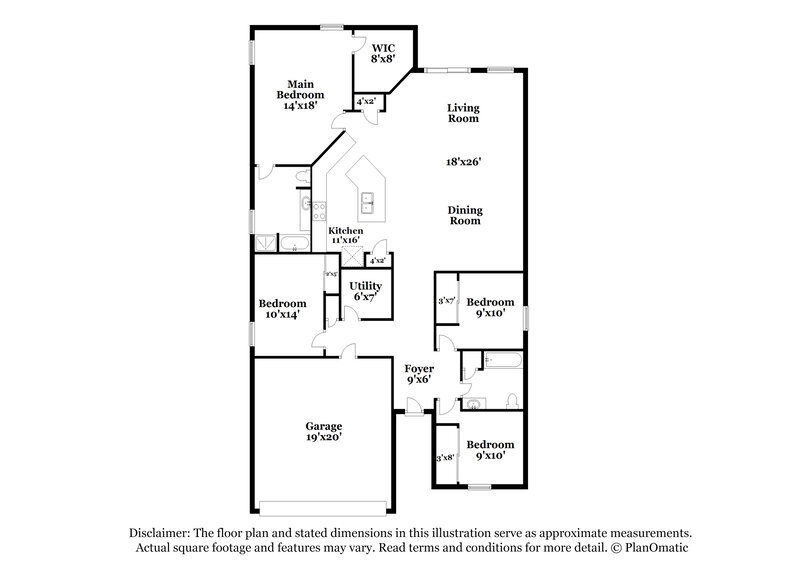 2,415/Mo, 7634 Tangle Rush Dr Gibsonton, FL 33534 Floor Plan View
