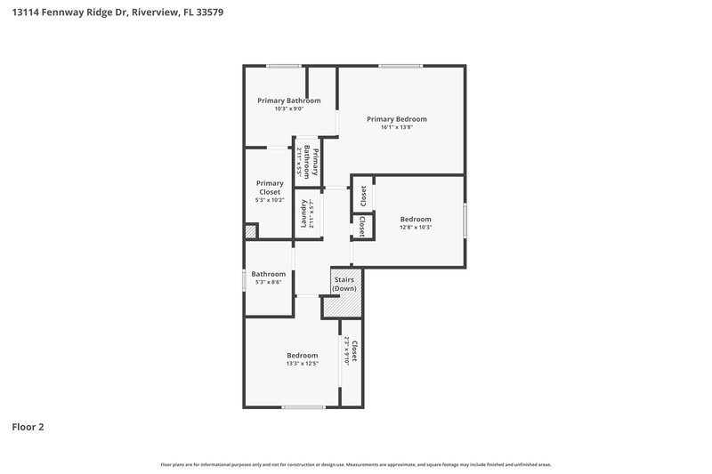 2,245/Mo, 13114 Fennway Ridge Dr Riverview, FL 33579 Floor Plan View 2