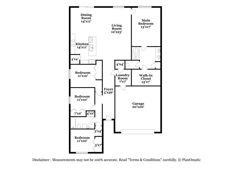 2,365/Mo, 12623 Lemon Pepper Dr Riverview, FL 33578 Floor Plan View