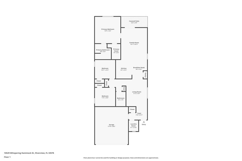 2,075/Mo, 10529 Whispering Hammock Dr Riverview, FL 33578 Floor Plan View