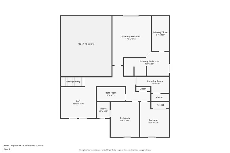 2,365/Mo, 11549 Tangle Stone Dr Gibsonton, FL 33534 Floor Plan View 2