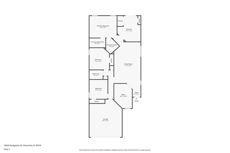 2,305/Mo, 10623 Navigation Dr Riverview, FL 33579 Floor Plan View