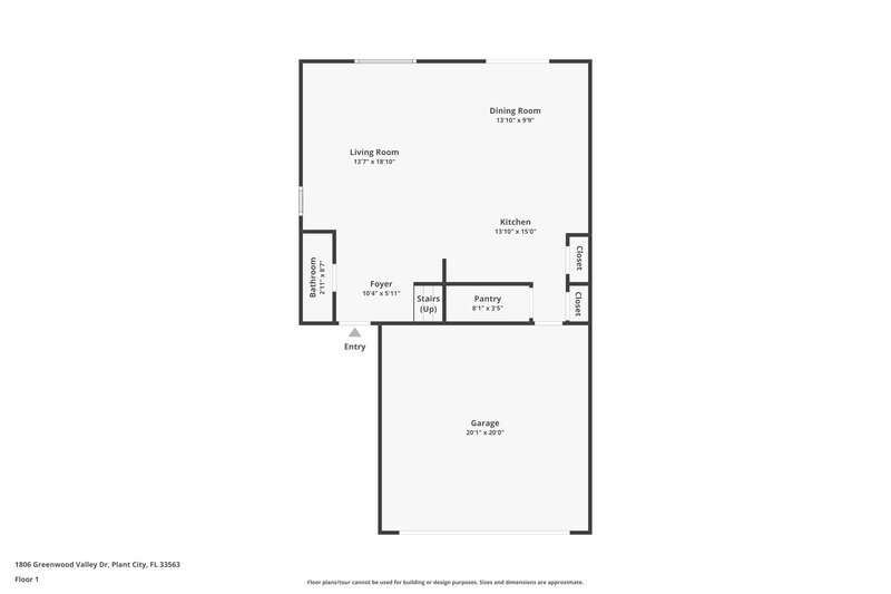 2,065/Mo, 1806 Greenwood Valley Dr Plant City, FL 33563 Floor Plan View