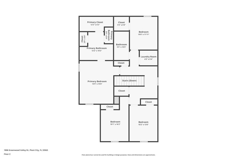 2,065/Mo, 1806 Greenwood Valley Dr Plant City, FL 33563 Floor Plan View 2