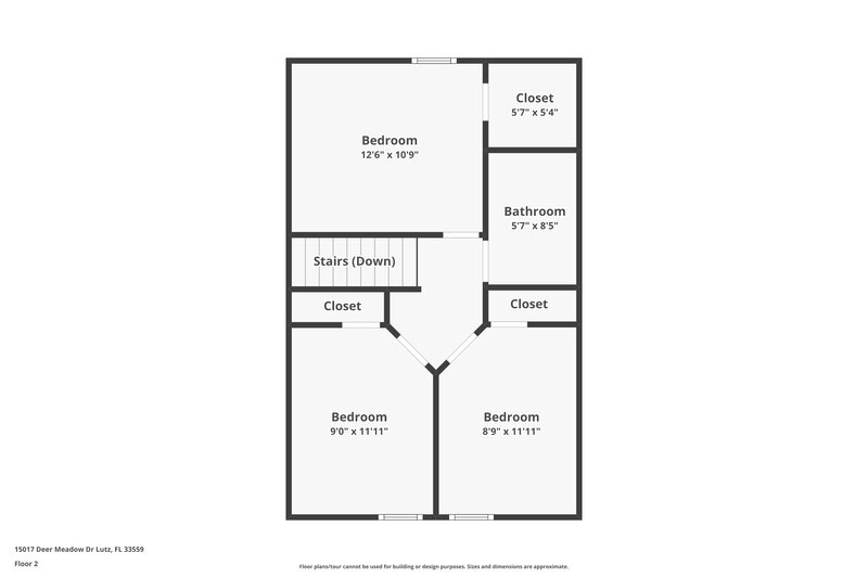 2,135/Mo, 15017 Deer Meadow Dr Lutz, FL 33559 Floor Plan View 2