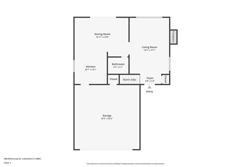 1,785/Mo, 856 Buttercup Dr Lakeland, FL 33801 Floor Plan View