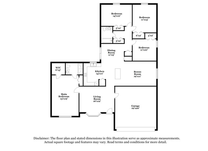 2,100/Mo, 5511 Ashland Dr Spring Hill, FL 34606 Floorplan View