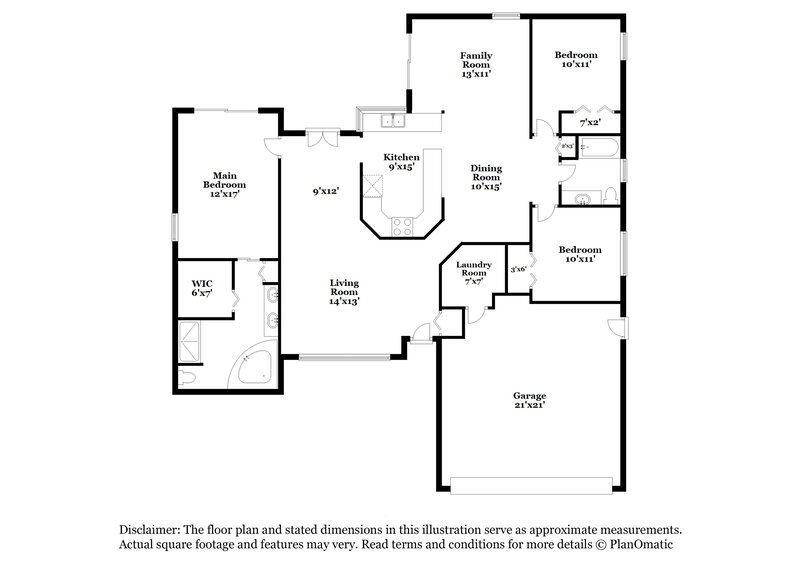 1,890/Mo, 5009 Panther Dr Spring Hill, FL 34607 Floor Plan View
