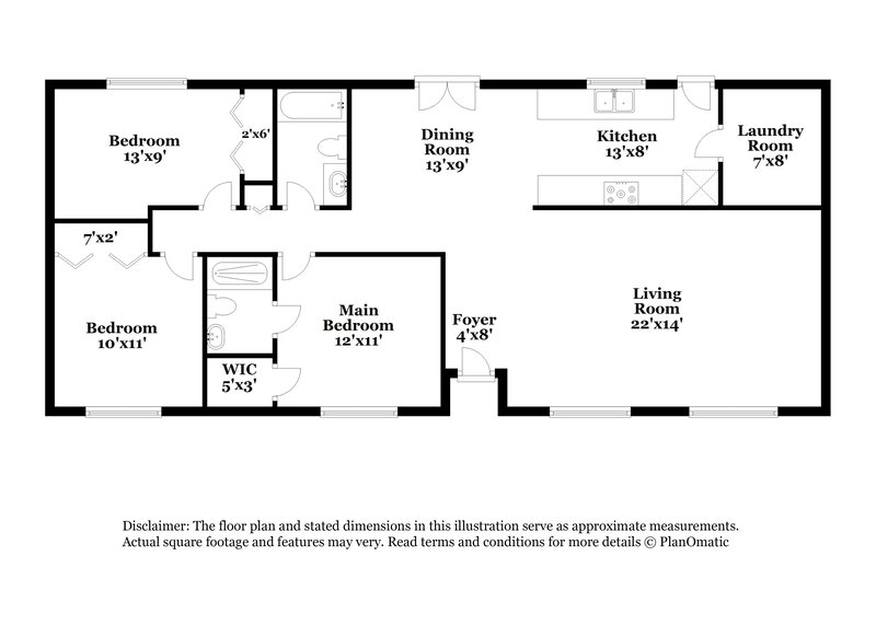 1,835/Mo, 3804 Hill N Dale Pl Lakeland, FL 33812 Floorplan View