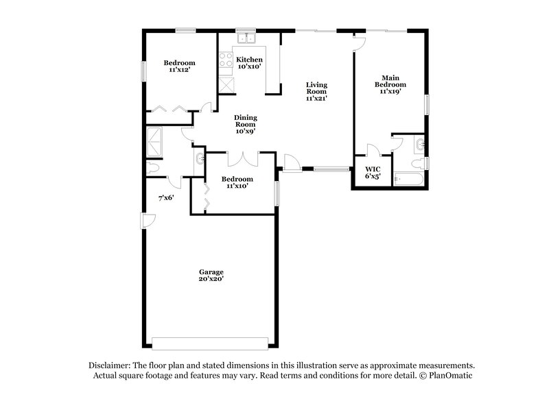 1,750/Mo, 7332 Glen Cove Rd Weeki Wachee, FL 34613 Floor Plan View