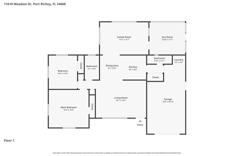 0/Mo, 11610 Meadow Dr Port Richey, FL 34668 Floor Plan View