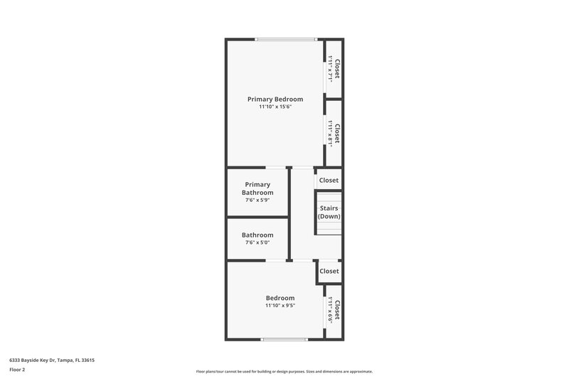 1,685/Mo, 6333 Bayside Key Dr Tampa, FL 33615 Floor Plan View 2