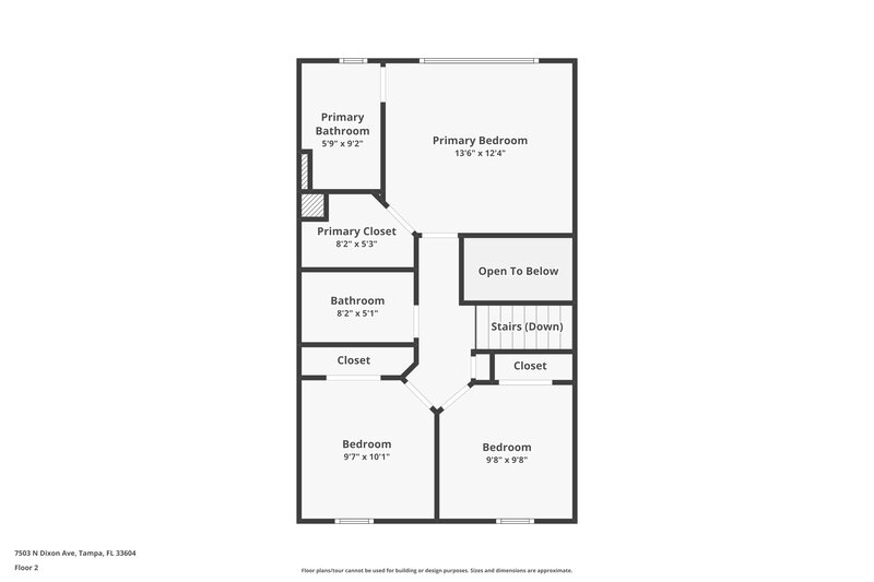 1,875/Mo, 7503 N Dixon Ave Tampa, FL 33604 Floor Plan View 2