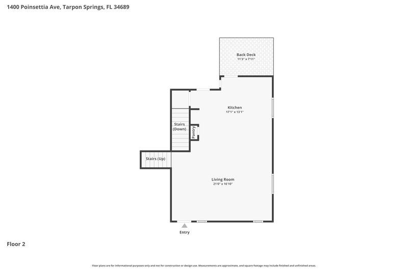 2,815/Mo, 1400 Poinsettia Ave Tarpon Springs, FL 34689 Floorplan View