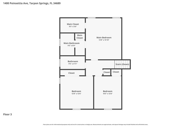 2,815/Mo, 1400 Poinsettia Ave Tarpon Springs, FL 34689 Floorplan View 2