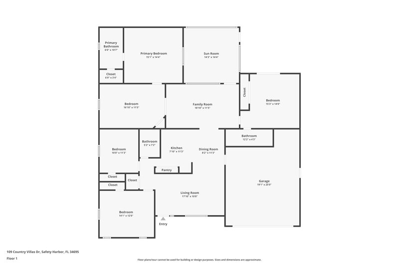 2,595/Mo, 109 COUNTRY VILLAS DR Safety Harbor, FL 34695 Floor Plan View