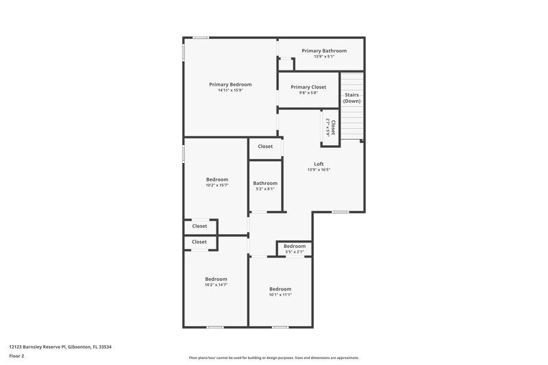 2,055/Mo, 12123 Barnsley Reserve Pl Gibsonton, FL 33534 Floor Plan View 2