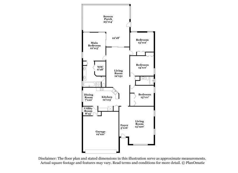 2,615/Mo, 4021 Waterville Ave Wesley Chapel, FL 33543 Floor Plan View