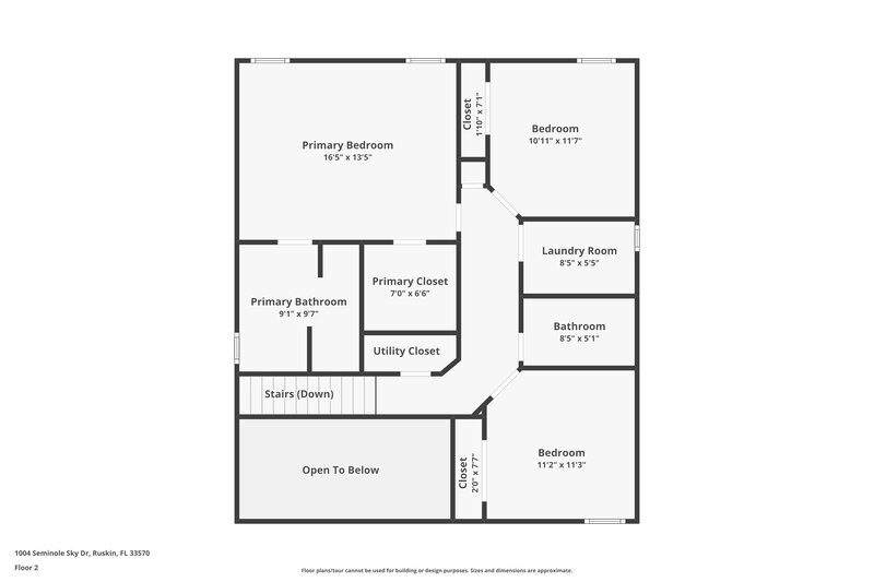 2,085/Mo, 1004 Seminole Sky Dr Ruskin, FL 33570 Floor Plan View 2