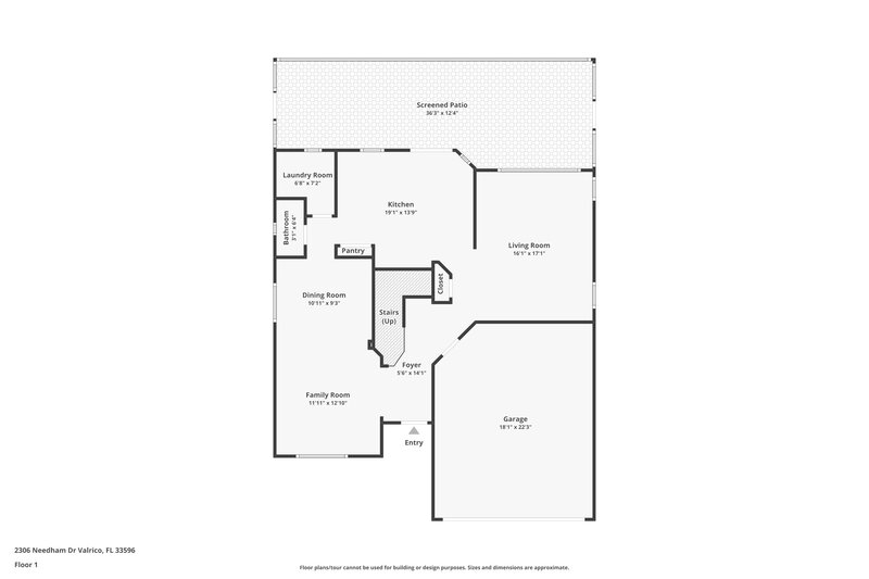 2,575/Mo, 2306 Needham Dr Valrico, FL 33596 Floor Plan View