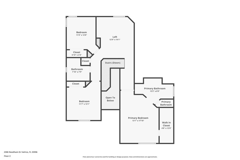 2,575/Mo, 2306 Needham Dr Valrico, FL 33596 Floor Plan View 2