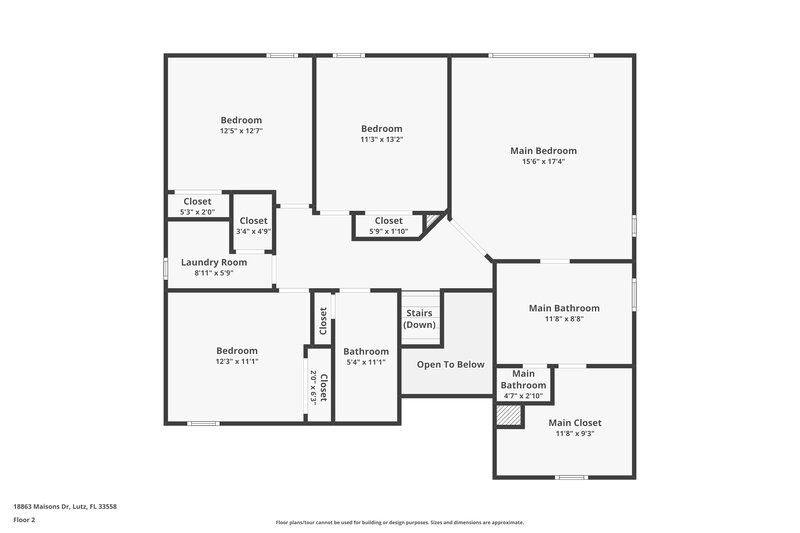 3,085/Mo, 18863 Maisons Dr Lutz, FL 33558 Floorplan View 2